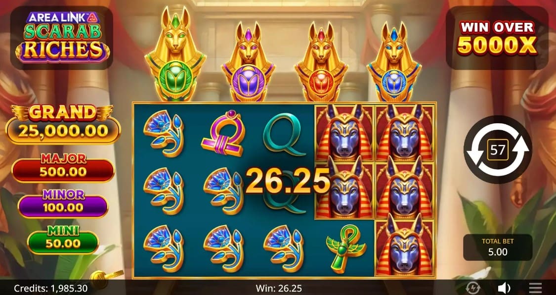 Area Link Scarab Riches Slot