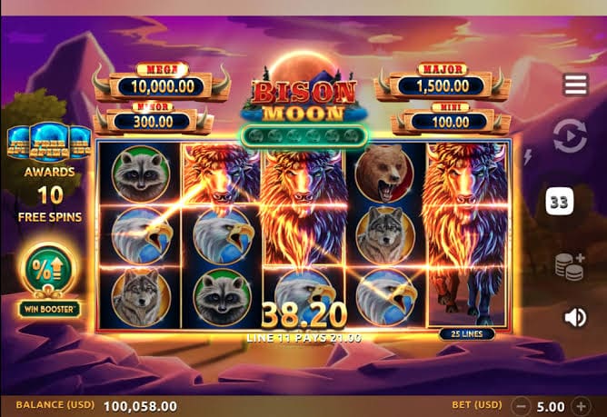 Bison Moon Link and WIn Slot