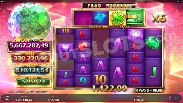 Cash ‘N Riches WOWPOT Megaways games