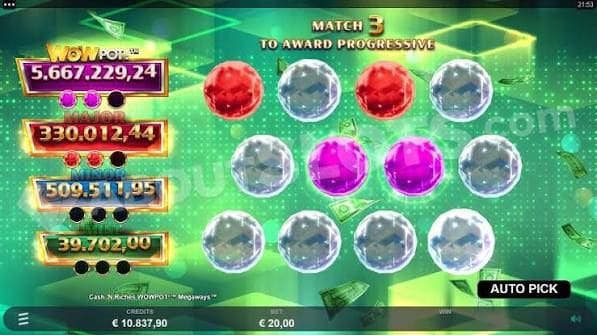 Cash ‘N Riches WOWPOT Megaways slot