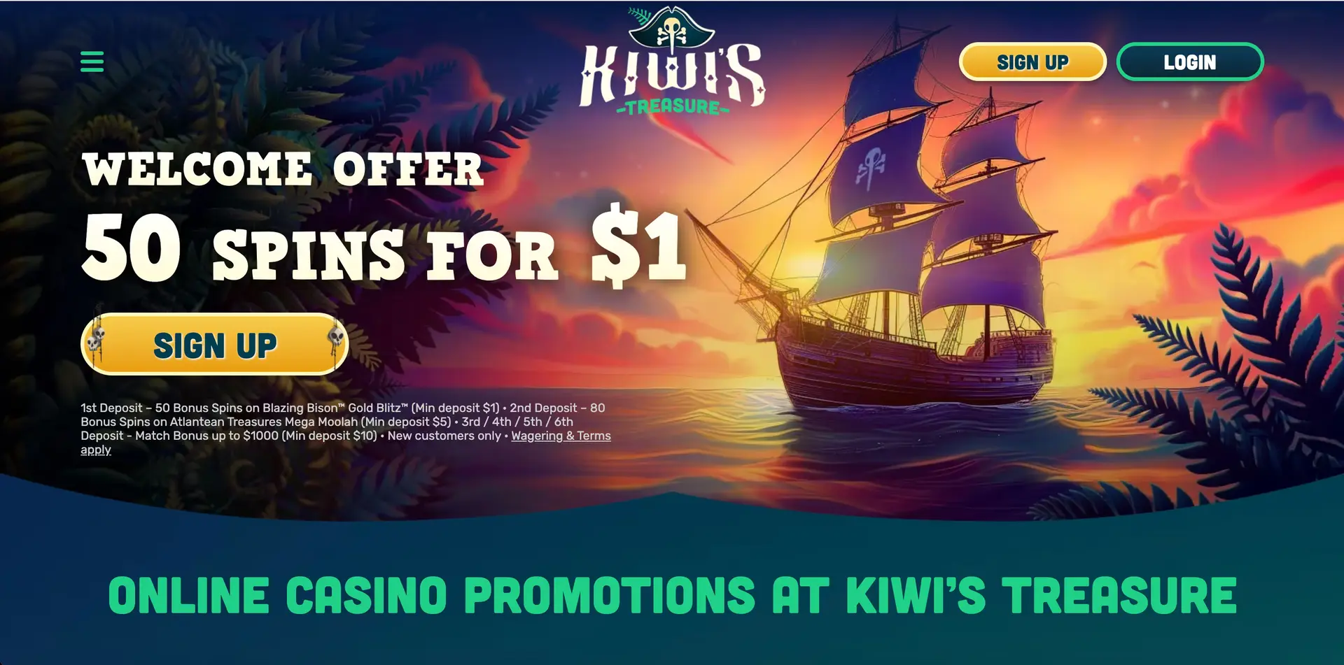 Kiwi’s Treasure Casino Review