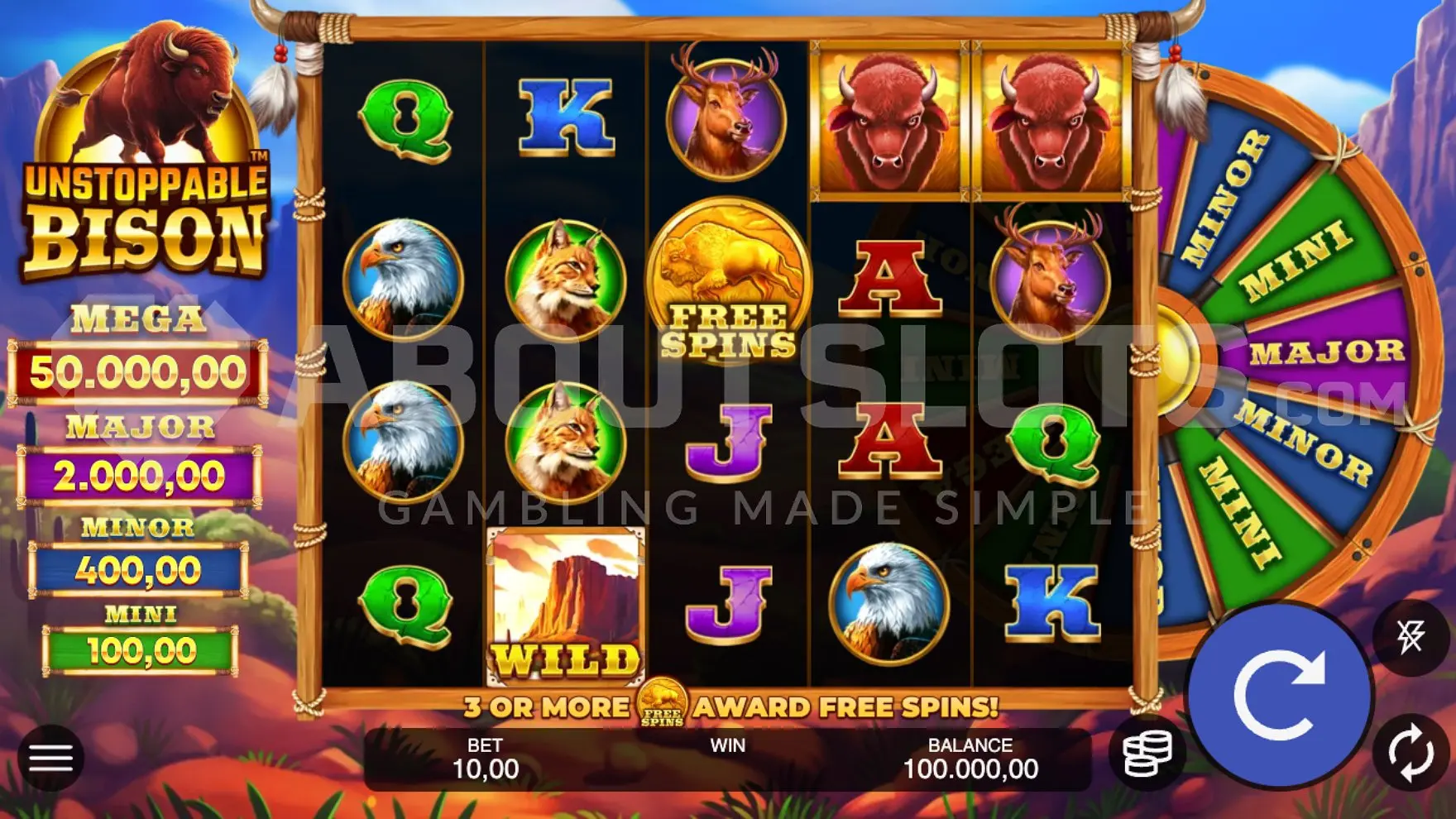 Unstoppable Bison slots