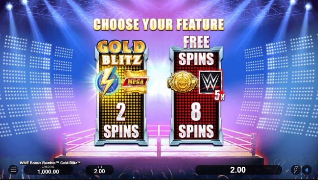 WWE Bonus Rumble Gold Blitz Slot Game